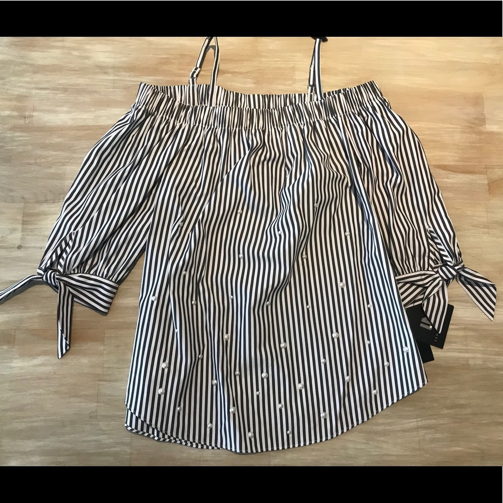 Off the shoulder woven top